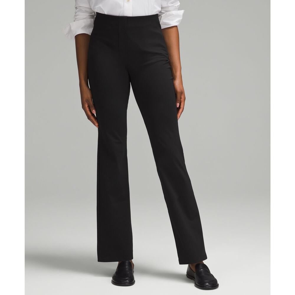 Lululemon Smooth Black Nylon Fit Pull-On High-Rise Pant Size 2